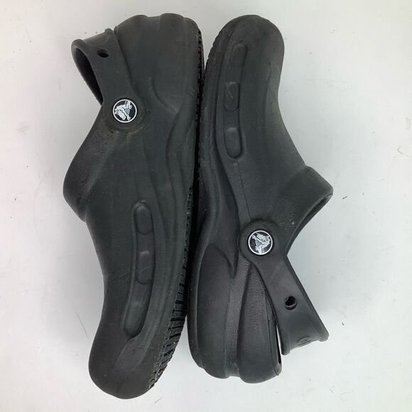 CROCS BISTRO SLIP RESISTANT BLACK RPUND TOE WOMEN’s WORK CLOG SZ 7 - Picture 6 of 9